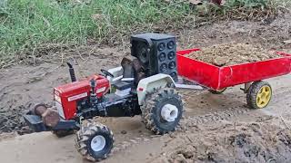 Mini Swaraj with trolley homemade remote control tractor