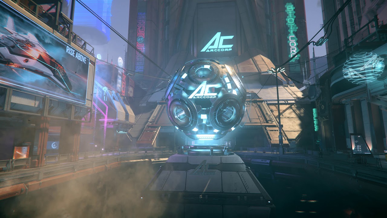 Star Citizen [4K] ArcCorp Plaza Globe 1 [LIVE Wallpapers] - YouTube