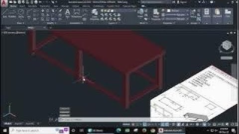How to draw 3D table in autocad