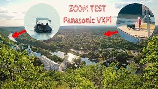 Зум-тест відеокамери Panasonic vxf1. Літній сонячний день. Зйомка проти сонця