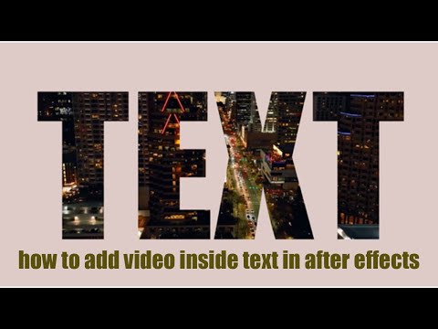 How to Add VIDEO INSIDE TEXT in After Effects 2024