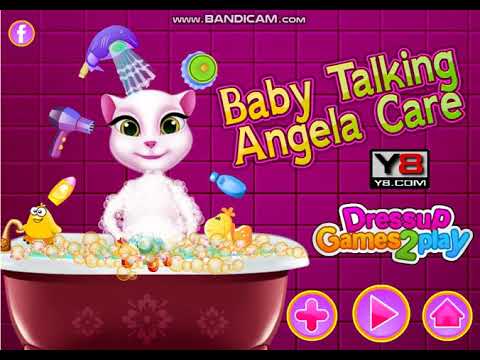 😁😁เกมส์อาบน้ำแมวพูดได้😍😍 Baby Talking Angela Care