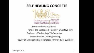 Seminar Presentation on Self Healing Concrete