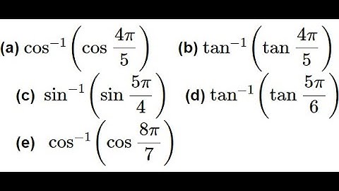 Trigonometry: Inverse Trig functions (composition)
