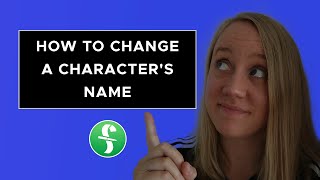 How to Change a Character's Name in Final Draft 11