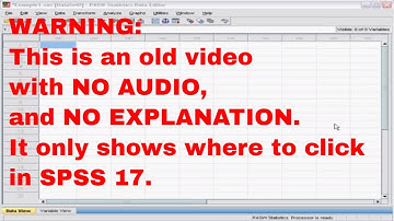 Video 2 - How to obtain a simple Linear Regression equation with SPSS? (no audio)