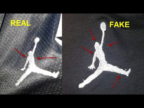 fake vs real jordan logo
