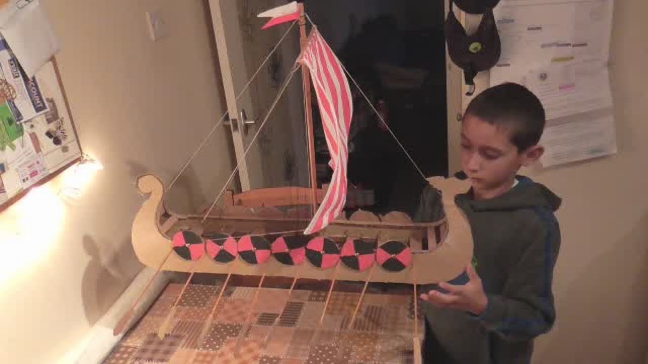 Model viking longboat template