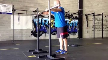 Racking and un-racking the bar.