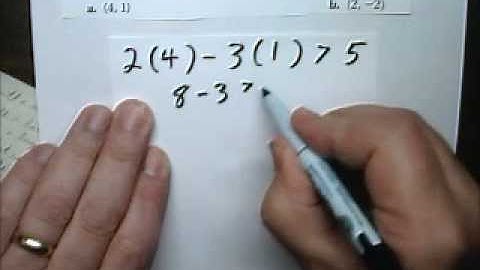 Linear Inequalities 5 Check Solution