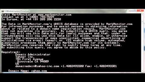 How To Use WHOIS From The Windows Command Prompt
