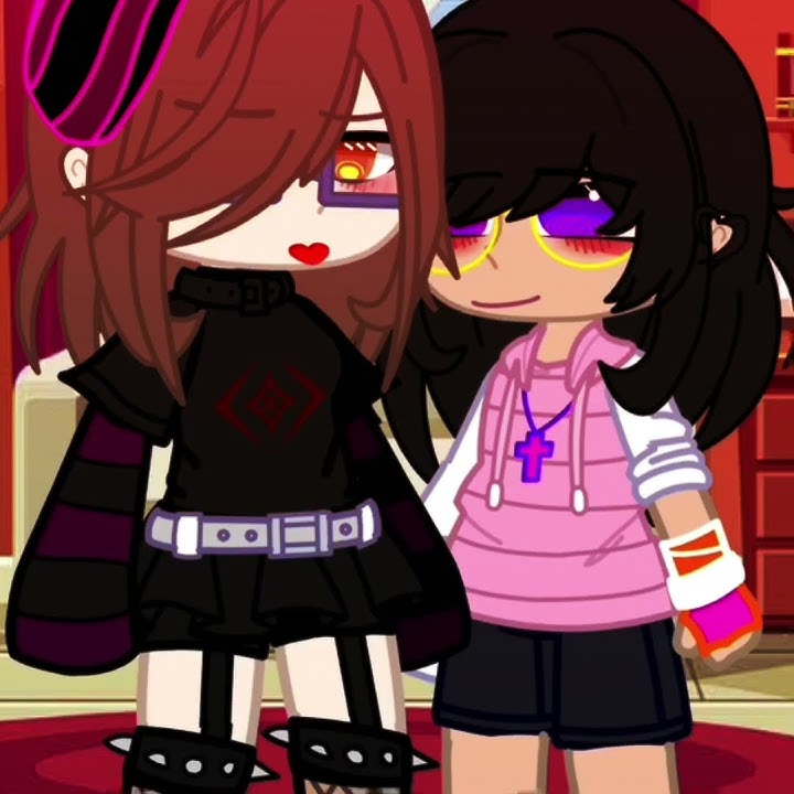 kiss here😘❤️ #gacha #gachaclub #gachalife #lgbtq #lesbian #cute