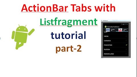 Android  ActionBar Tab Example:part2 | ShoutCafe.com