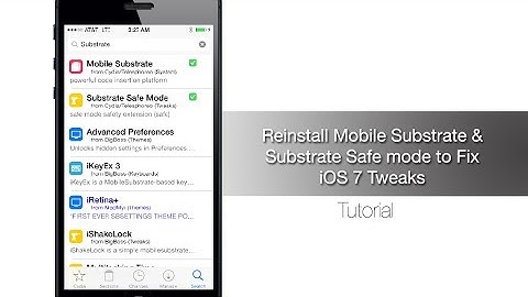 Reinstall Mobile Substrate &  Substrate Safe mode to Fix  iOS 7 Tweaks - iPhone Hacks