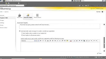 Out of Office Assistant in Exchange 2010SP2