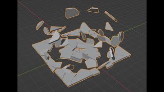 Exporting fracture simulation as vertex animation textures using Blender 3D: Preparing the mesh.