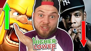 CLASH OF CLANS VS JAY-Z! - HIGHER OR LOWER!