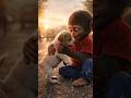 Monkey Boy Saved Injured Puppy 🐶❤️ Emotional Story #shorts #monkey #puppy
