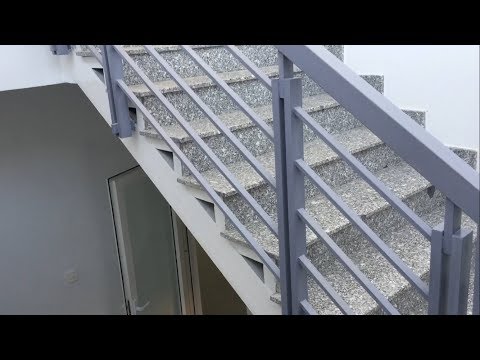 Kho Tư liệu Xây dựng - Cầu thang khung sắt mặt bậc đá granite (Phần 2/2)