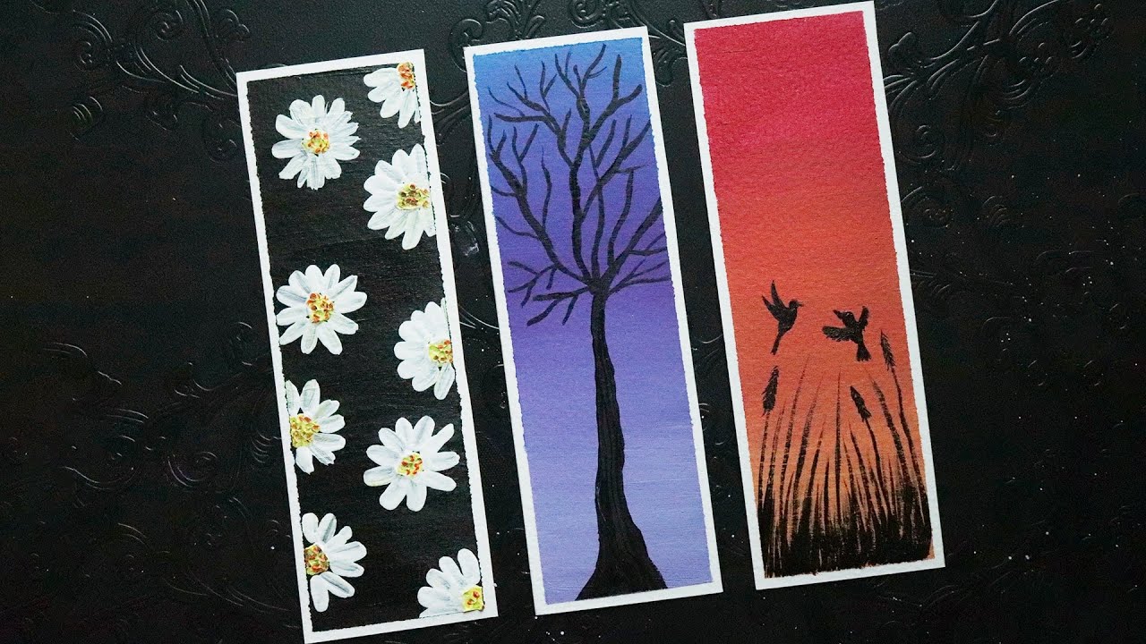 Easy DIY Bookmarks With Paper DIY Book Marks Using Acrylic Paint Easy DIY Bookmarks With Paper DIY Book Marks Using Acrylic Paint