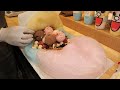 Cotton Candy Ice cream Burrito and Cloud Roll Cotton Candy / 솜사탕 브리또 / Korean Cafe