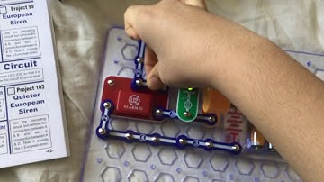 Snap Circuits Skill Builder Gamify Alarm and quieter circuit Machine Gun Fire engine European siren