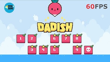 Dadish: World 1 , All Levels + All Stars , iOS/Android Walkthrough