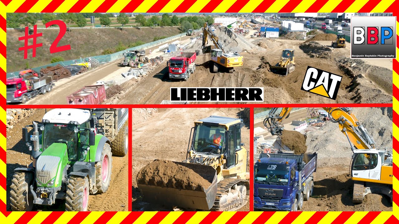 👏 Liebherr R 934 & Fendt, Massey Ferguson, Mercedes-Benz, Stuttgart 21, 12.09.2022. #2