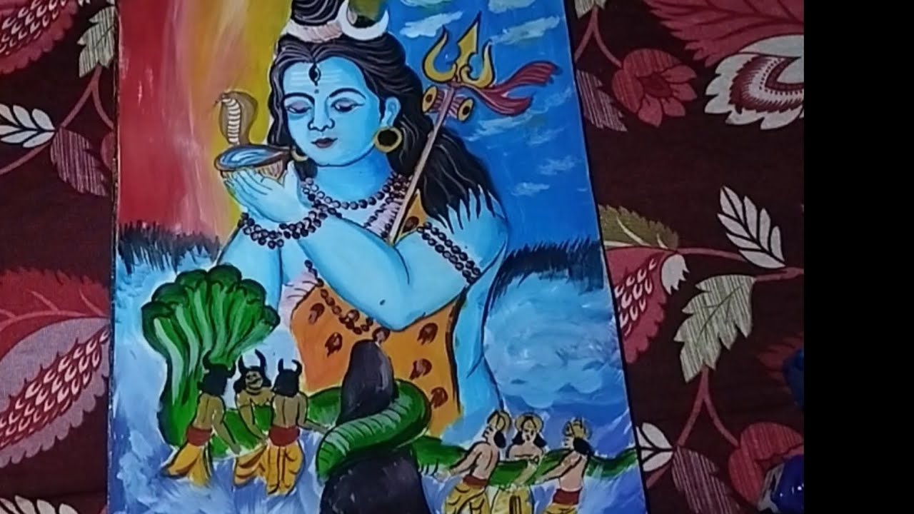 How to draw Lord Shiva/Easy drawing of Lord Mahadev/Step by step Lord ...