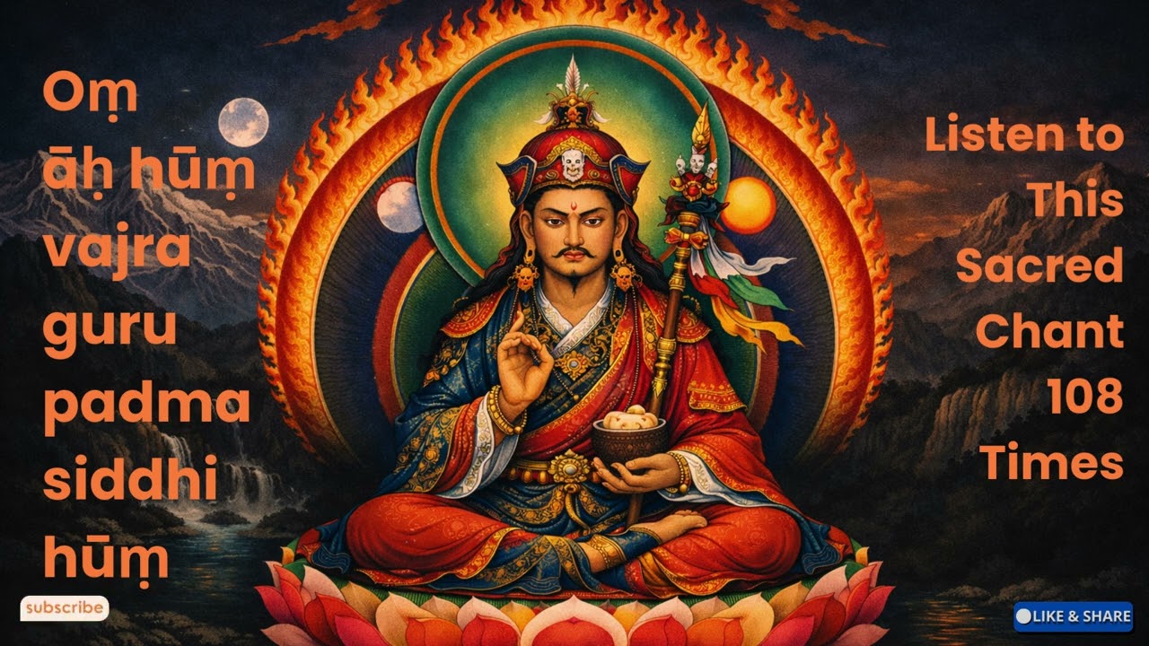 #Oṃ āḥ hūṃ vajra guru padma siddhi hūṃ - “Listen to This Sacred Chant 108 Times” 🙏