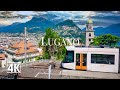 Lugano switzerland  live unforgettable moments  summer walk 4k