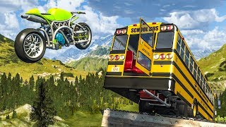 Incredible Stunts & Jumps & Fails Crashes #1 - BeamNG Drive