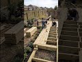 Mud Backyard to Luxury Wooden Deck Transformation #architecture #shorts