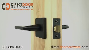 Emtek Helios Lever with Square Rosette in Oil Rubbed Bronze