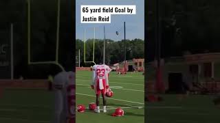 Chiefs safety Justin Reid hit a 65-YARD FG in practice today...