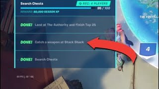 Fortnite: week 6 : Catch a weapon at stack shack