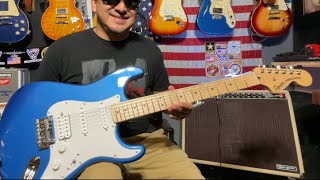 Squier Affinity stratocaster HSS Lake Placid Blue Review & Demo ￼@fender Blonde Tone Master Twin