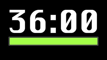 36 Minute Timer [ Progress Bar ] - 4K 60 FPS