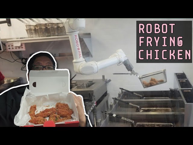 This Robot Fried My Korean Fried Chicken at 101 Chicken!  Fort Lee, NJ! #friedchicken class=