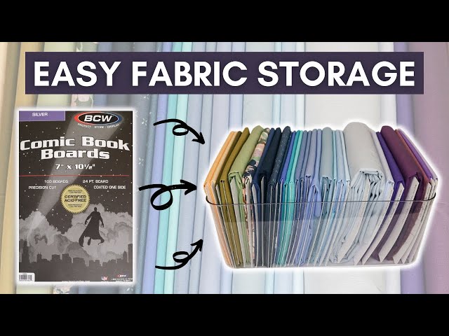 How To Fold Fabric on Comic Book Boards  Fabric Storage Ideas for your  Sewing Room 