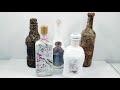 5 ideas para decorar botellas de cristal/ 5 Ideas for decorating glass bottles (english subtitles)