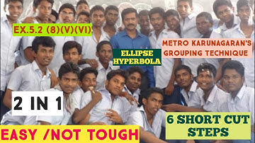 12Th Std Maths SHORT CUT VERY EASY 2 IN 1 EX.5.2(8)(V)(VI) SUPER FAST REVISION ELLIPSE/HYPERBOLA