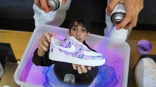 PINTANDO ZAPATILLAS CON HIDROGRAFÍA