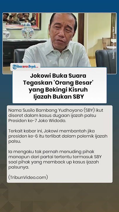 Jokowi Buka Suara Tegaskan 'Orang Besar' yang Bekingi Kisruh Ijazah Bukan SBY