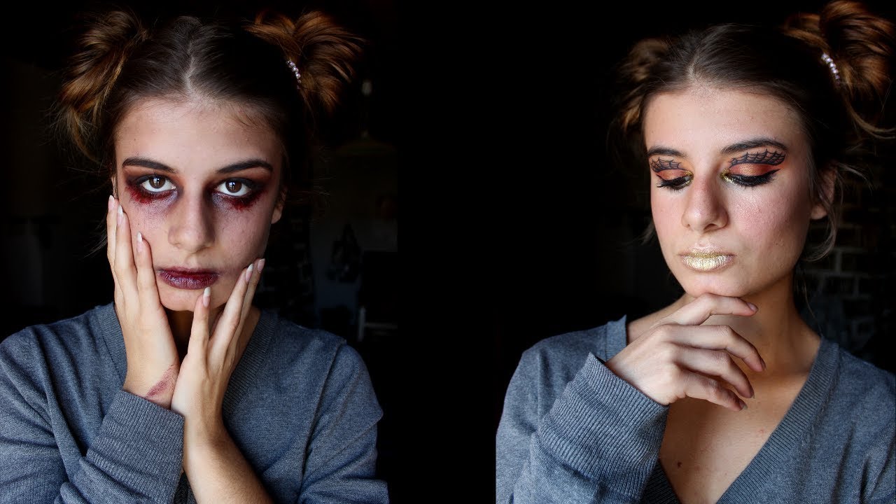 2 maquillages d'halloween : simples et rapides ! - YouTube