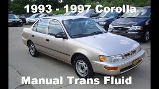 Manual Transmission Fluid 93-97 Toyota Corolla / Geo Prizm