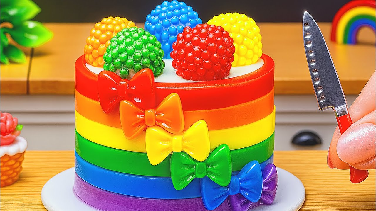 Miniature Rainbow Chocolate Cake🍫🌈 | Yummy Miniature Buttercream Cake Dessert Tutorial