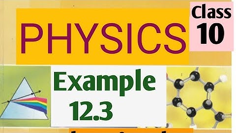 10th physics ncert example 12.3