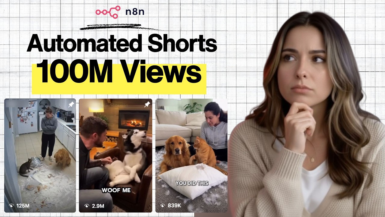 The Exact n8n Workflow That Got Animal Cam Shorts 100M Views