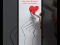 Easy Hand Drawing with Love Symbol #art #viralvideo #shortsfeed #shorts #ytshorts #viral #hand #art